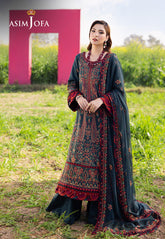 3PC LAWN EMBROIDERED SHIRT WITH CHAFOON EMBROIDERED DUPATA AND TROUSER - 677