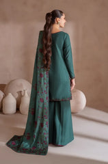 3PC DHANAK EMBROIDERED SHIRT WITH DHANAK EMBROIDERED SHAWL & TROUSER V50