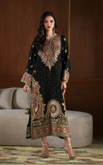 ETHNIC - Luxury Raw Silk Embroidered Unstitched 3PC v738