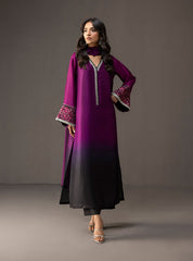 3 Piece Unstitched Embroidered and Printed SIlk Suit V226