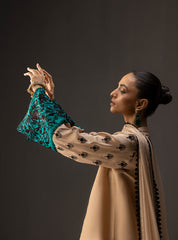 3 Piece Unstitched Embroidered and Printed SIlk Suit V229