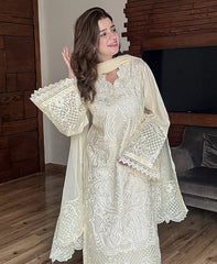 3PC LAWN EMBROIDERED SUIT-NEL- 705
