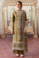 3PC DHANAK EMBROIDERED SHIRT WITH DHANAK EMBROIDERED SHAWL AND TROUSER - MR 590