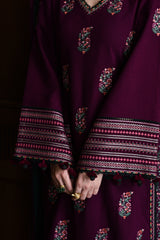 '-3PC LAWN EMBROIDERED SHIRT WITH Lawn EMBROIDERED SHAWL AND TROUSER- 678