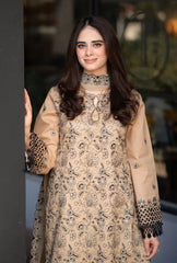 3PC DHANAK EMBROIDERED UNSTITCHED DRESS V223