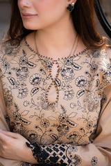 3PC DHANAK EMBROIDERED UNSTITCHED DRESS V223