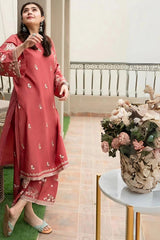 2PC DHANAK EMBROIDERED SHIRT AND TROUSER V103