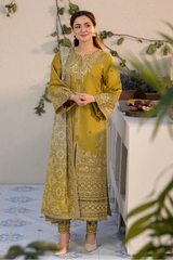 Dhanak-3PC Embroidered Shirt with Twill Printed Shawl V260