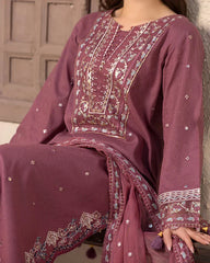 Dhanak-3PC Embroidered Shirt with Chiffon Embroidered Dupatta V1321 W