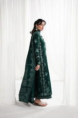 WINTER-3PC DHANAK EMBROIDERED SHIRT WITH DHANAK EMBROIDERED SHAWL & EMB TROUSER V62