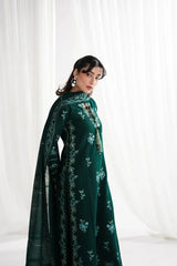 WINTER-3PC DHANAK EMBROIDERED SHIRT WITH DHANAK EMBROIDERED SHAWL & EMB TROUSER V62