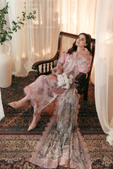 3PC Lawn EMBROIDERED SHIRT WITH  PRINTED DUPATTA AND TROUSER V501