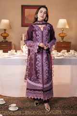 DHANAK SEQUENCE EMBROIDERED SHIRT WITH COUTRAI PRINTED SHAWL & DHANAK TOUSER-BIC- 671