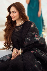 3PC LAWN EMBROIDERED SHIRT WITH COTTON NET PRINTED EMBROIDERED DUPATTA AND TROUSER V520
