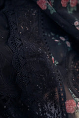 3PC DHANAK  EMBROIDERED  UNSTITCHED DRESS V520