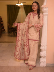 ANEELAS UNSTITCH DHANAK 3PC SUIT V46