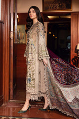 Embroidered Shirt with Digital Printed jacquard Dupatta V669