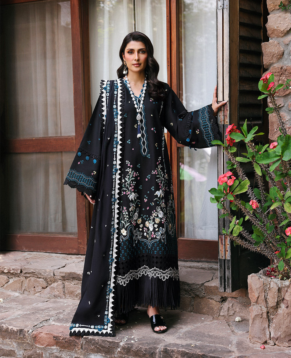 Dhanak-3PC Embroidered Shirt with Dhanak Embroidered Dupatta V113