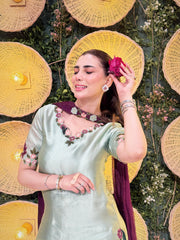 Luxury Silk 3 Piece Unstitched suit V735