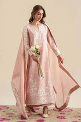 DHANAK EMBROIDERED SHIRT WITH CHIFFON EMB DUPATTA AND TROUSER V61